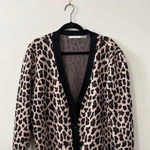 Alice + Olivia Leopard Cardigan